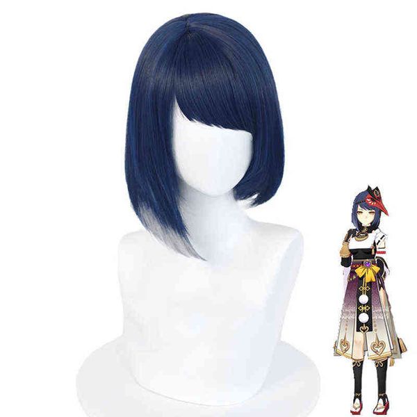 game genshin impact kujyo sara short wig cosplay costume heat resistant synthetic hair kujou sara women carnival party wigs y220512, Black
game genshin impact kujyo sara short wig cosplay costume heat resistant synthetic hair kujou sara women carnival party wigs y220512, Black