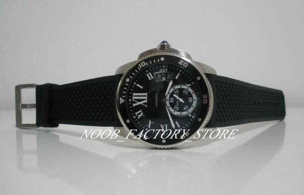 luxury men's watches 42mm black dial sapphire glass automatic mechanical watch wrisrwatch rubber strap watches, Slivery;brown
luxury men's watches 42mm black dial sapphire glass automatic mechanical watch wrisrwatch rubber strap watches, Slivery;brown