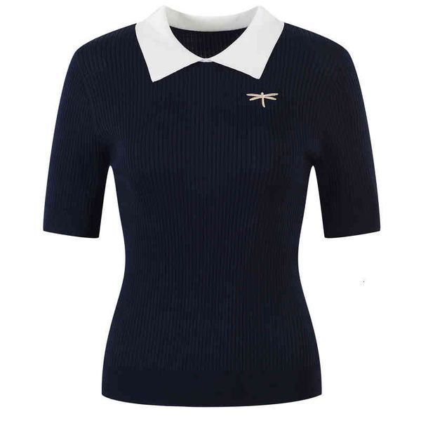 women's sweaters summer embroidered sweater contrast color korean black polo shirt slim short sleeve gcrr, White;black
women's sweaters summer embroidered sweater contrast color korean black polo shirt slim short sleeve gcrr, White;black