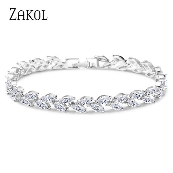 zakol trendy charm marquise cut cubic zirconia bracelets for women 3a quality cz leaf bridal wedding party jewelry gift fsbp061 220726, Golden;silver
zakol trendy charm marquise cut cubic zirconia bracelets for women 3a quality cz leaf bridal wedding party jewelry gift fsbp061 220726, Golden;silver