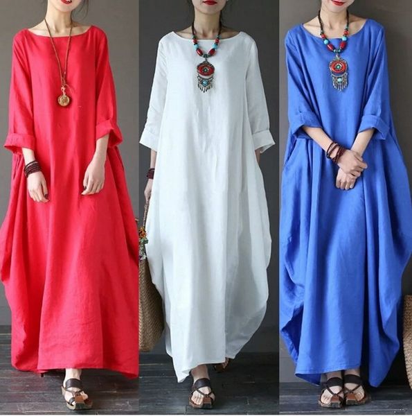 2022 spring and summer new artistic loose plus size cotton and linen dress dress, White;black
2022 spring and summer new artistic loose plus size cotton and linen dress dress, White;black