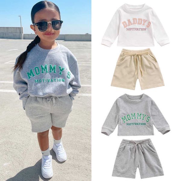1-6y autumn kids girls clothes sets 2pcs letter printed long sleeve sweatshirt elastic solid shorts, White
1-6y autumn kids girls clothes sets 2pcs letter printed long sleeve sweatshirt elastic solid shorts, White
