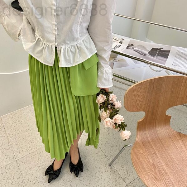 two piece dress designer sp original design irregular skirt women's spring and summer high waist medium length draped pleated ghsa, White
two piece dress designer sp original design irregular skirt women's spring and summer high waist medium length draped pleated ghsa, White