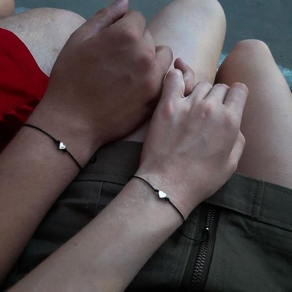 2pcs set tiny strands heart charm bracelets for couple red black string braiding rope bracelet men women wish card handmade
2pcs set tiny strands heart charm bracelets for couple red black string braiding rope bracelet men women wish card handmade