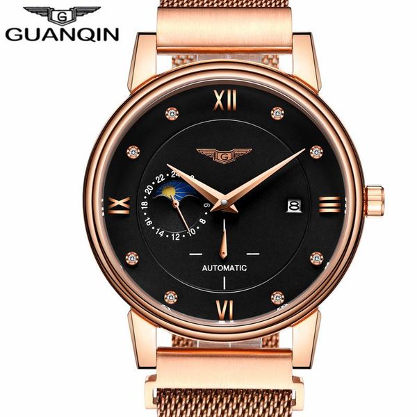 guanqin luxury brand man business casual automatic watch men fashion stainless steel waterproof wrist watch relogio masculino, Slivery;brown
guanqin luxury brand man business casual automatic watch men fashion stainless steel waterproof wrist watch relogio masculino, Slivery;brown