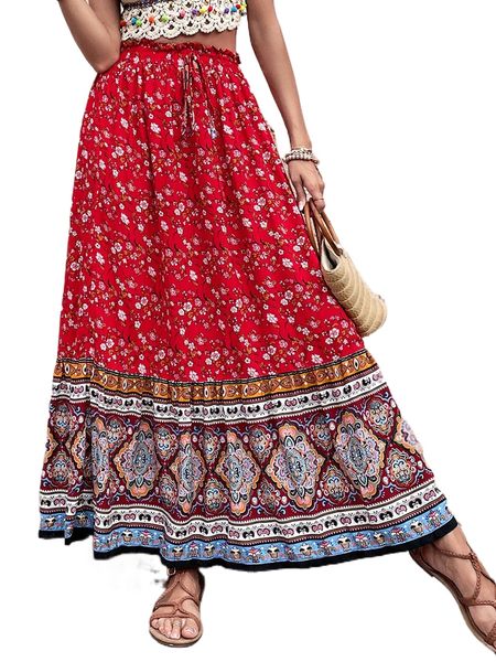 striped & floral print flared skirt l2f2#, Black
striped & floral print flared skirt l2f2#, Black