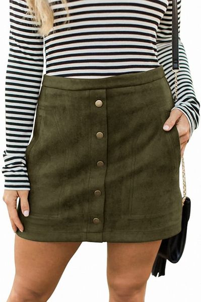 women's button front faux suede high waist a-line mini skirt with pocket o92z#, Black;gray
women's button front faux suede high waist a-line mini skirt with pocket o92z#, Black;gray