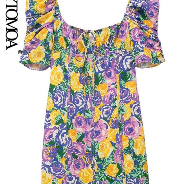 women fashion with tied floral print mini dress vintage puff sleeves back zipper female dresses vestidos mujer 220526, Black;gray
women fashion with tied floral print mini dress vintage puff sleeves back zipper female dresses vestidos mujer 220526, Black;gray
