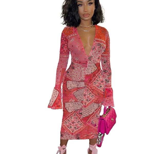cm.yaya autumn women midi dress mesh see through full sleeve v-neck stretchy bodycon dresses party night club street vestidos 220516, Black;gray
cm.yaya autumn women midi dress mesh see through full sleeve v-neck stretchy bodycon dresses party night club street vestidos 220516, Black;gray