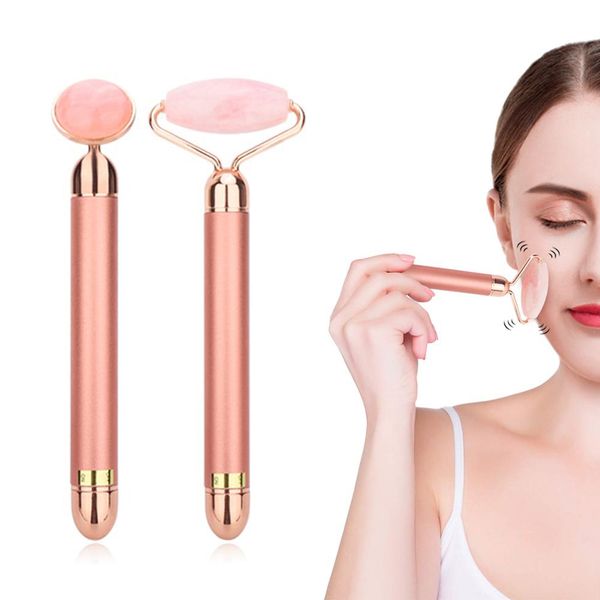 electric vibrating jade roller natural rose quartz crystal stone facial jade massager derma roller skincare tool wrinkle removal
electric vibrating jade roller natural rose quartz crystal stone facial jade massager derma roller skincare tool wrinkle removal