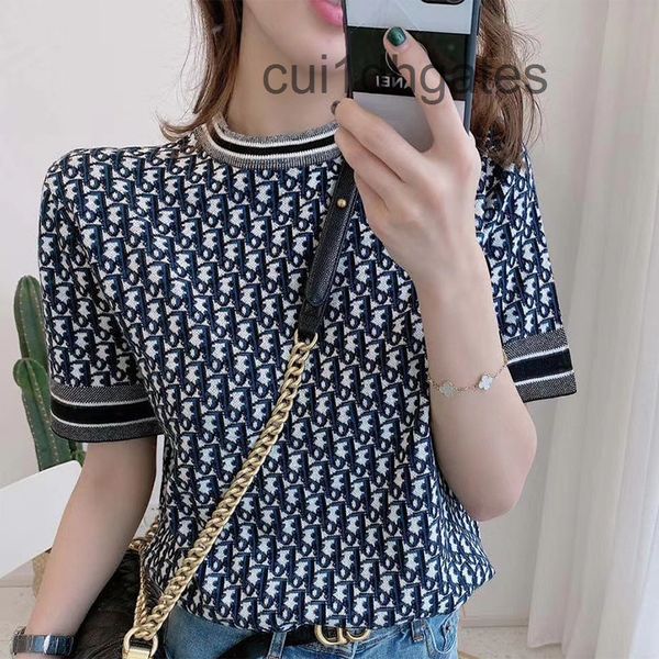 2022 designer di or t shirt and tees dress silkworm tencel knitted short sleeved european summer new jacquard letter round neck linen cool t, White
2022 designer di or t shirt and tees dress silkworm tencel knitted short sleeved european summer new jacquard letter round neck linen cool t, White