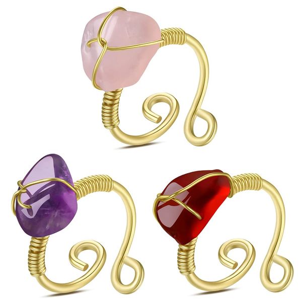 solitaire ring ywdream irregar crystal rings for women spiritual healing wire wrapped carnelian rose quartz amethyst gemstone adjusta amrtn, Golden;silver
solitaire ring ywdream irregar crystal rings for women spiritual healing wire wrapped carnelian rose quartz amethyst gemstone adjusta amrtn, Golden;silver