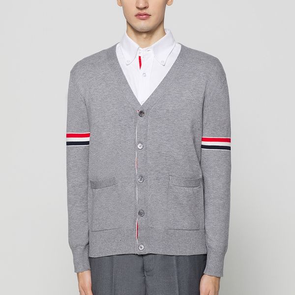 tb sweater autunm winter fashion brand men's sweaters nylon milano stitch stripe armband v-neck cadigan knit coats casual korean design, White;black
tb sweater autunm winter fashion brand men's sweaters nylon milano stitch stripe armband v-neck cadigan knit coats casual korean design, White;black