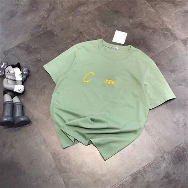 2022 factory wholesale new summer women's gold thread three-dimensional embroidery mint green t-shirt round neck loose and thin regular, White
2022 factory wholesale new summer women's gold thread three-dimensional embroidery mint green t-shirt round neck loose and thin regular, White