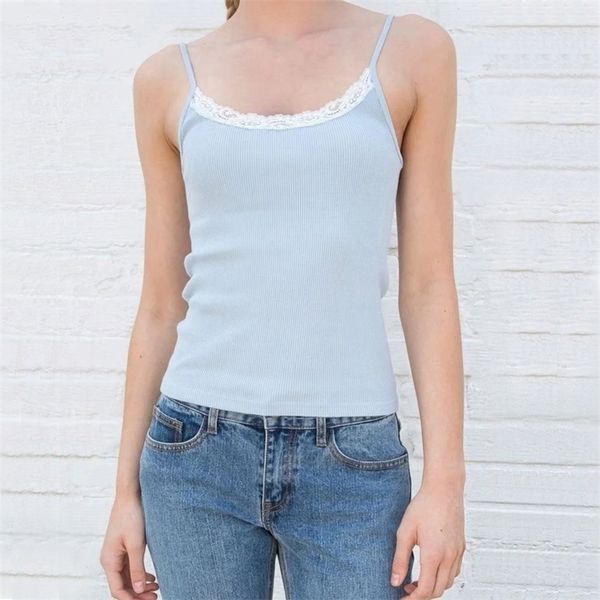 women scoop neckline lace trim tank 220318, White 
women scoop neckline lace trim tank 220318, White