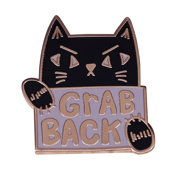 grab back kitty enamel pin black cat brooch girl power funny feminist protest badge, Blue
grab back kitty enamel pin black cat brooch girl power funny feminist protest badge, Blue