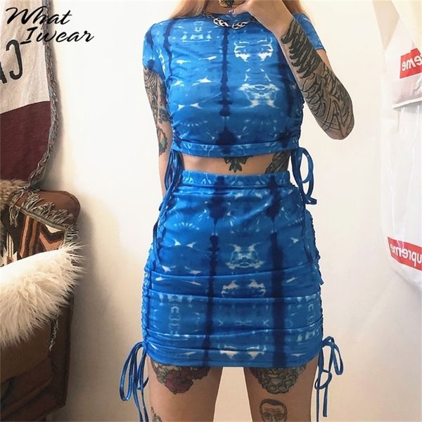 women skirts suits tiedye female casual sets tie up two pieces show navel slim stretchy crop summer high waist girl outfit, White
women skirts suits tiedye female casual sets tie up two pieces show navel slim stretchy crop summer high waist girl outfit, White