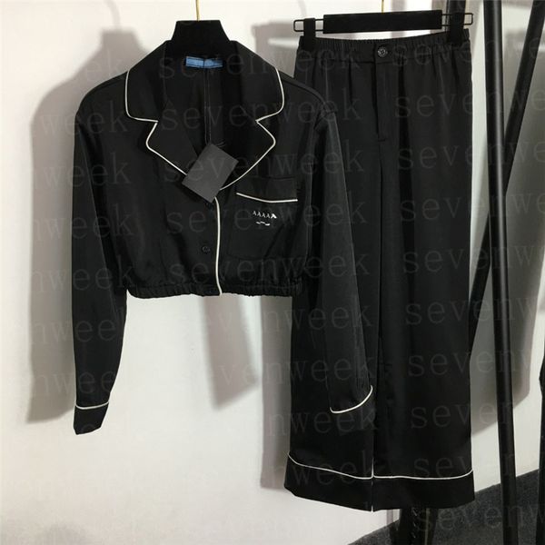 letter print shirts trousers sleepwear sets for women designer style ladies pajamas high waist loose pants clothing, Black;red
letter print shirts trousers sleepwear sets for women designer style ladies pajamas high waist loose pants clothing, Black;red