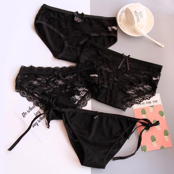 4pieces lot women panties cotton lace underpants black white gray 3colors bow-knot briefs girls soft knickers, Black;pink
4pieces lot women panties cotton lace underpants black white gray 3colors bow-knot briefs girls soft knickers, Black;pink