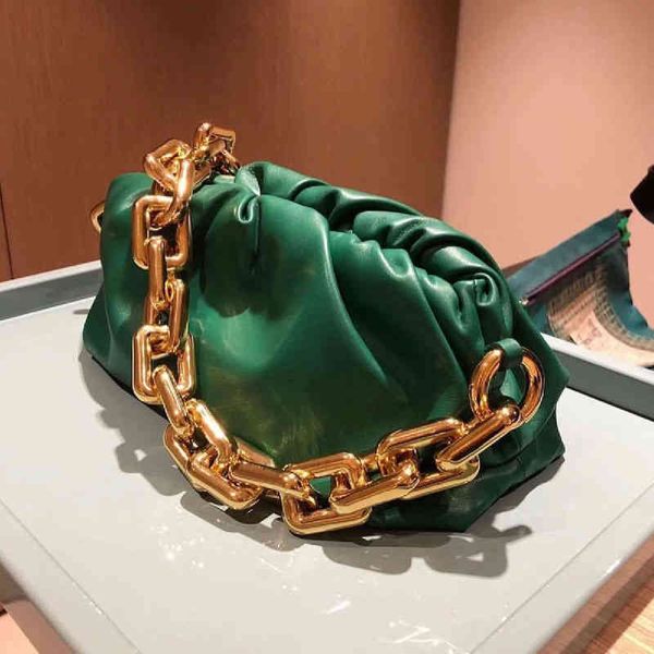 luxury designer women handbag genuine leather bags thick metal chain cloud dumplings female shoulder
luxury designer women handbag genuine leather bags thick metal chain cloud dumplings female shoulder