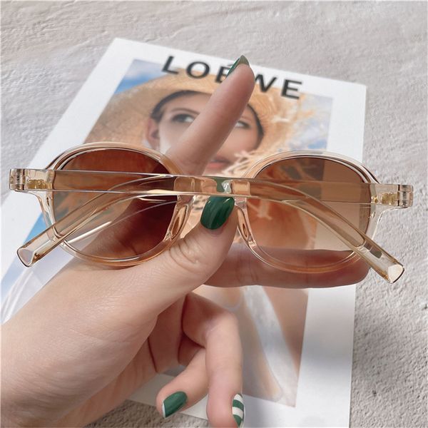 women's sunglasses men's fashion trend eyewear versatile retro champagne brown glasses, White;black
women's sunglasses men's fashion trend eyewear versatile retro champagne brown glasses, White;black