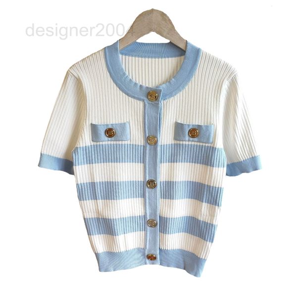women's sweaters designer college style 2022 summer women's new thin ice stripe single breasted short sleeve slim knit cardigan 95, White;black
women's sweaters designer college style 2022 summer women's new thin ice stripe single breasted short sleeve slim knit cardigan 95, White;black