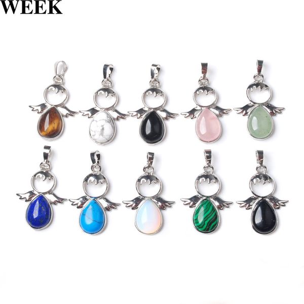 wholesale pendulum pendants natural healing crystal stone angel girl shape charm necklace diy be911, Silver
wholesale pendulum pendants natural healing crystal stone angel girl shape charm necklace diy be911, Silver