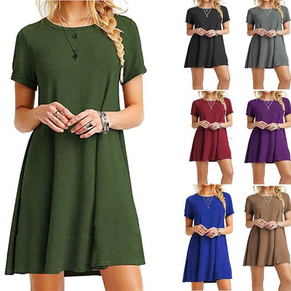 designer clothes skirt summer white dress for party vestidos plus size womens clothing short sleeve round neck dress casual guest cute solid, Black;gray
designer clothes skirt summer white dress for party vestidos plus size womens clothing short sleeve round neck dress casual guest cute solid, Black;gray