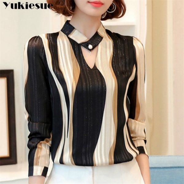 plus size women blouse fashion woman blouses office striped shirt chiffon blouse shirt long sleeve women shirts 210412, White
plus size women blouse fashion woman blouses office striped shirt chiffon blouse shirt long sleeve women shirts 210412, White