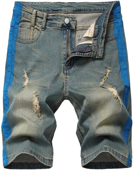 summer ripped stretch denim shorts stripe line painted holes distressed jeans f5xm#, White;black
summer ripped stretch denim shorts stripe line painted holes distressed jeans f5xm#, White;black