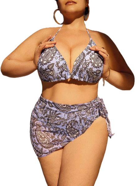 plus 3pack paisley print triangle high waist bikini swimsuit p8ll#, White;black
plus 3pack paisley print triangle high waist bikini swimsuit p8ll#, White;black