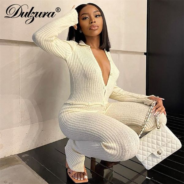 dulzura ribbed knitted women long sleeve buttons patchwork jumpsuit v neck slit bodycon casual streetwear autumn winter 220816, Black;white
dulzura ribbed knitted women long sleeve buttons patchwork jumpsuit v neck slit bodycon casual streetwear autumn winter 220816, Black;white
