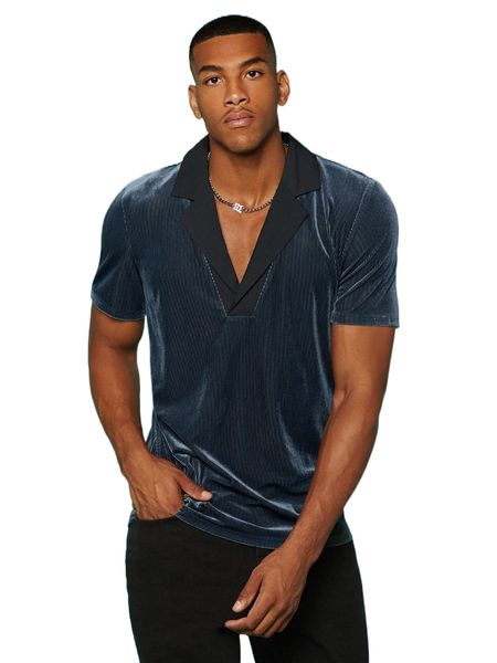 men lapel collar polo shirt e7ij#, White;black