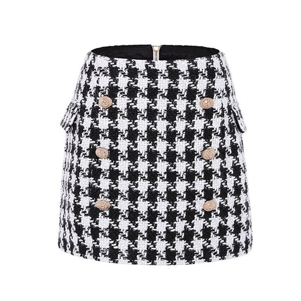 ukcnsep fashion runway skirt women's fringed lion buttons houndstooth tweed mini skirt 210315, Black
ukcnsep fashion runway skirt women's fringed lion buttons houndstooth tweed mini skirt 210315, Black