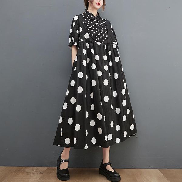 arrival korea style print dress polka dots street fashion black blouse summer women travel casual midi, Black;gray
arrival korea style print dress polka dots street fashion black blouse summer women travel casual midi, Black;gray