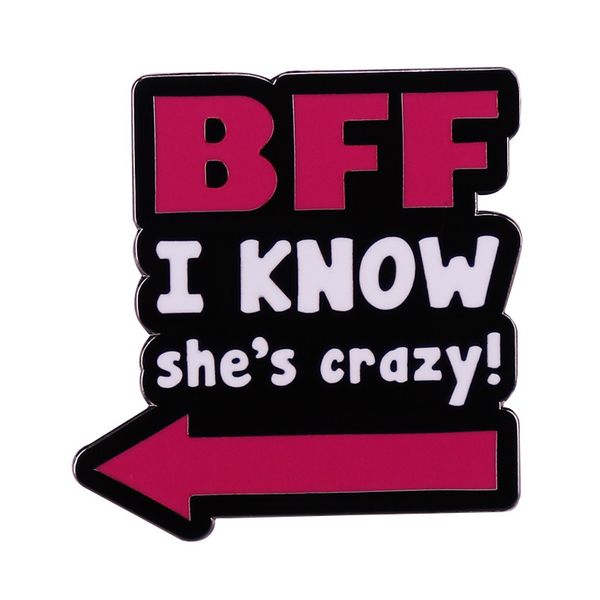 bff i know she s crazy enamel pin brooches feminist metal brooch pins denim hat badge collar jewelry gift for women, Blue
bff i know she s crazy enamel pin brooches feminist metal brooch pins denim hat badge collar jewelry gift for women, Blue