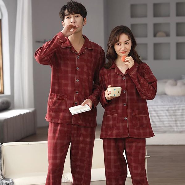 autumn winter 100 sleepwears cotton couple pajamas set plaid long sleeve turn-down collar pijama loose soft lovers nighty, Black;red
autumn winter 100 sleepwears cotton couple pajamas set plaid long sleeve turn-down collar pijama loose soft lovers nighty, Black;red