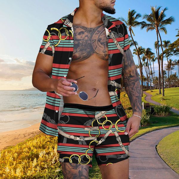 fashion men s short sleeve 3d chain pattern print large size sports retro casual beach summer shorts two piece set 220526, Gray
fashion men s short sleeve 3d chain pattern print large size sports retro casual beach summer shorts two piece set 220526, Gray