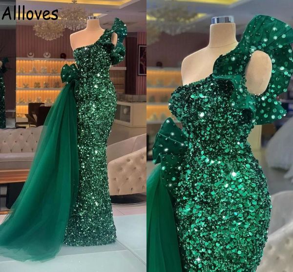 sparkly sequined dark green prom dresses with tulle peplum one shoulder ruffles mermaid evening celebrity gowns arabic dubai formal occasion, Black
sparkly sequined dark green prom dresses with tulle peplum one shoulder ruffles mermaid evening celebrity gowns arabic dubai formal occasion, Black