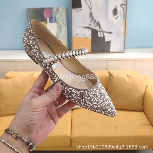 dress shoes crystal wedding shoes women's flat bottomed pearl shallow mouth single pointed high-heeled bridal, Black
dress shoes crystal wedding shoes women's flat bottomed pearl shallow mouth single pointed high-heeled bridal, Black