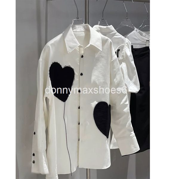 women's knits & tees design sense wearing rope love shirt 21 autumn winter korean ins loose single breasted polo collar, White
women's knits & tees design sense wearing rope love shirt 21 autumn winter korean ins loose single breasted polo collar, White