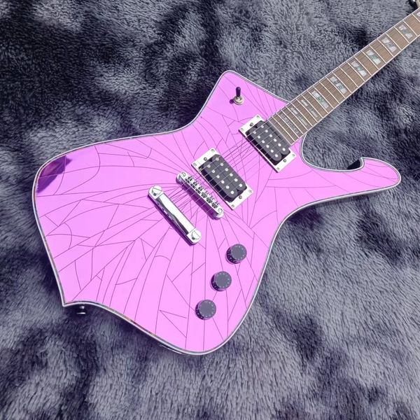 2022 purple / gold iceman paul stanley signature crack mirror electric guitar abalone & pearl inlay abalone body binding
2022 purple / gold iceman paul stanley signature crack mirror electric guitar abalone & pearl inlay abalone body binding