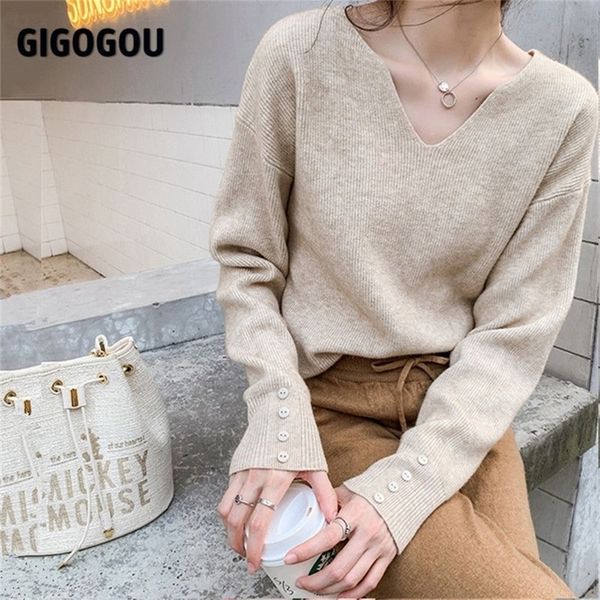 gigogou oversized women sweater ulzzang style v neck pullovers long sleeve knitted jumper christmas sweater jerseys mujer 201221, White;black
gigogou oversized women sweater ulzzang style v neck pullovers long sleeve knitted jumper christmas sweater jerseys mujer 201221, White;black