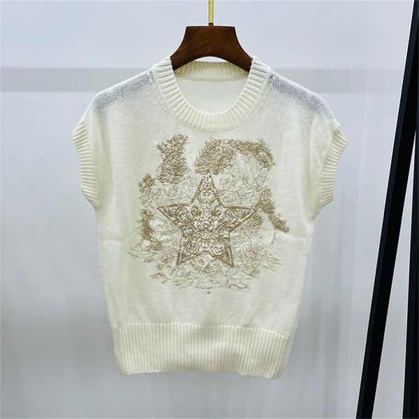 coat sweaters summer 2022 new light luxury five pointed star embroidered sleeveless knitted vest fashion trend design women's clothes_f, White;black
coat sweaters summer 2022 new light luxury five pointed star embroidered sleeveless knitted vest fashion trend design women's clothes_f, White;black