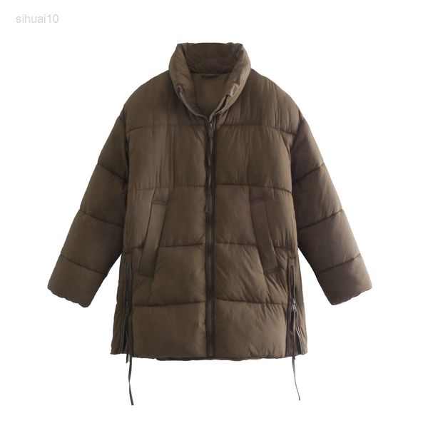 women 2022 fashion oversized thick warm parka jacket vintage long sleeves pockets cord female outerwear chic l220725, Black
women 2022 fashion oversized thick warm parka jacket vintage long sleeves pockets cord female outerwear chic l220725, Black