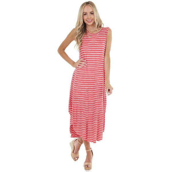 new style temperament commuter stripe print casual sleeveless dress, Black;gray
new style temperament commuter stripe print casual sleeveless dress, Black;gray