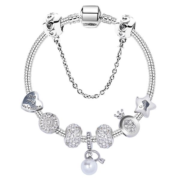 new alloy crown love big hole beads bracelet fashion personality pearl pendant women bracelet&bangle for festival gift, Golden;silver
new alloy crown love big hole beads bracelet fashion personality pearl pendant women bracelet&bangle for festival gift, Golden;silver