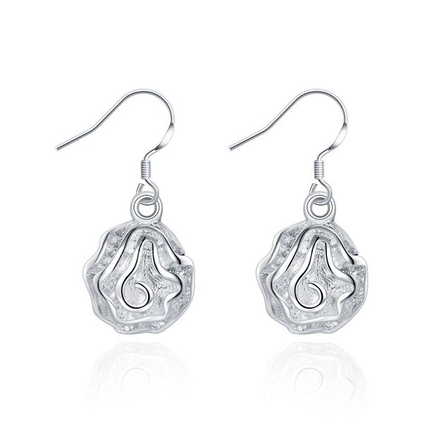925 silver color dangle earrings fashion pretty rose flower temperament women valentine's day gifts classic jewelry
925 silver color dangle earrings fashion pretty rose flower temperament women valentine's day gifts classic jewelry