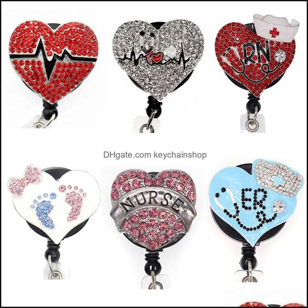 key rings jewelry heart shape crystal rhinestone nurse id badge holder woman yoyo card retractable reels for accessories drop delivery 2021, Slivery;golden
key rings jewelry heart shape crystal rhinestone nurse id badge holder woman yoyo card retractable reels for accessories drop delivery 2021, Slivery;golden