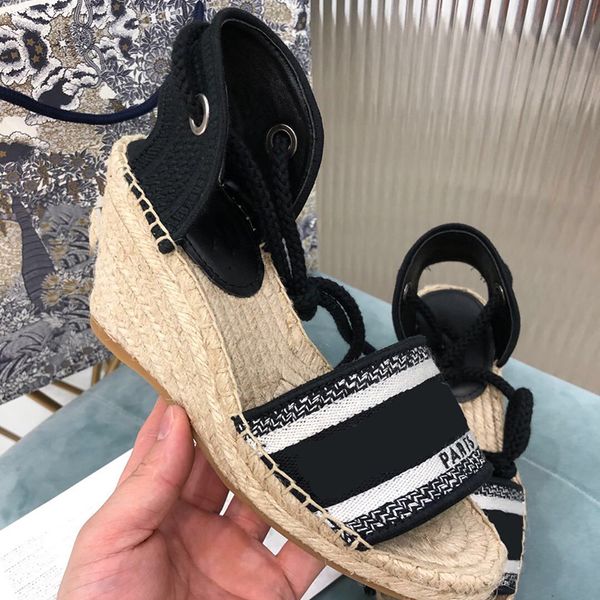 fashion women wedges sandals designer graphic jacquard embroidered fisherman summer sandal shoes platform sliders with box, Black
fashion women wedges sandals designer graphic jacquard embroidered fisherman summer sandal shoes platform sliders with box, Black